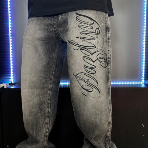 Calça Balão Dazzling Estampada - Preto Estonado